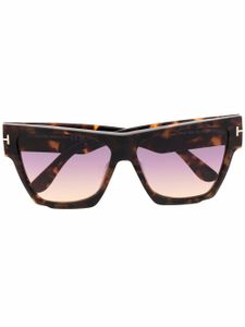 TOM FORD Eyewear lunettes de soleil FT0942 à monture oversize - Marron