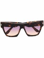 TOM FORD Eyewear lunettes de soleil FT0942 à monture oversize - Marron - thumbnail