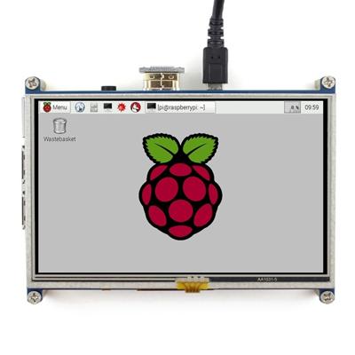 WAVESHARE 5 Inch HDMI LCD 800 x 480 scherm van de Aanraking voor Raspberry Pi