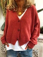 Women Casual Top Tunic Sweater Cardigan - thumbnail