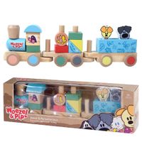 Rubo Toys Woezel en Pip houten trein - thumbnail