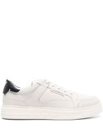 Emporio Armani baskets en cuir à lacets - Blanc - thumbnail