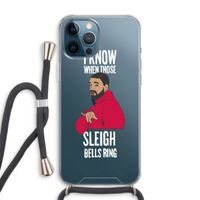 Sleigh Bells Ring: iPhone 12 Pro Max Transparant Hoesje met koord