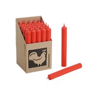 Set van 25x rode kaarsen/dinerkaarsen 18 cm 7-8 branduren   - - thumbnail