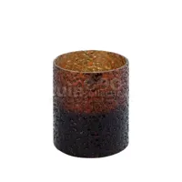PTMD Waxinelichthouder Saida Glas Bruin 14cm PTMD Waxinelichthouder Saida Glas Bruin 14cm