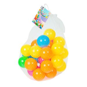 Kunststof ballenbak ballen - felle vrolijke kleuren - 30x stuks - ca 6 cm   -