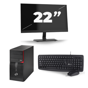 Fujitsu Esprimo P556 Micro Tower - Intel Core i5-6e Generatie - 8GB RAM - 256GB SSD - Windows 11 + 1x 22 inch Monitor