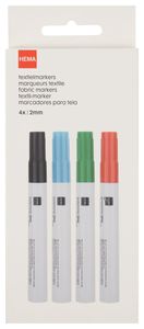HEMA Textielmarkers 2 Mm - 4 Stuks