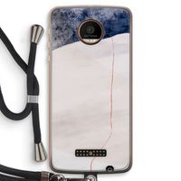 Stone White: Motorola Moto Z Force Transparant Hoesje met koord