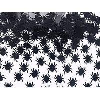 3x Halloween spinnen confetti zwart 45 gram   -