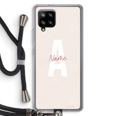 Strawberry Milkshake: Samsung Galaxy A42 5G Transparant Hoesje met koord
