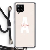 Strawberry Milkshake: Samsung Galaxy A42 5G Transparant Hoesje met koord Strawberry Milkshake: Samsung Galaxy A42 5G Transparant Hoesje met koord