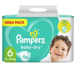 Pampers BabyDry Maat 6, 96 Luiers, Tot 12 Uur Bescherming, 1318kg bij Jumbo