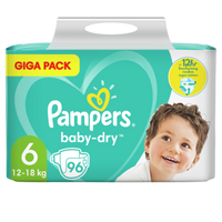 Pampers BabyDry Maat 6, 96 Luiers, Tot 12 Uur Bescherming, 1318kg bij Jumbo