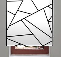 Rolgordijnen badkamer Zwarte geometrische lijnen minimalistisch d