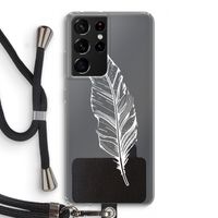 Pluim: Samsung Galaxy S21 Ultra Transparant Hoesje met koord