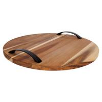 Serveerplank acacia d35 cm met handvat Serveerplank acacia d35 cm met handvat