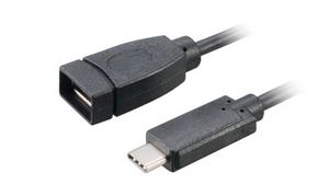 Akasa 15 cm USB 3.1 A/C USB-kabel 0,15 m USB 3.2 Gen 2 (3.1 Gen 2) USB A USB C Zwart