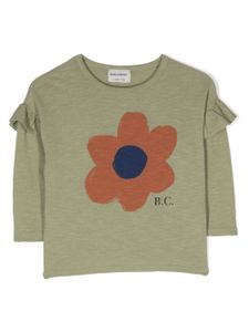 Bobo Choses t-shirt en coton biologique à fleurs - Vert