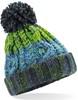 Beechfield CB486b Junior Corkscrew Pom Pom Beanie - Electric Grey - One Size