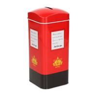 Spaarpot blik telefooncel Londen - rood - 7 x 16 cm Spaarpot blik telefooncel Londen - rood - 7 x 16 cm