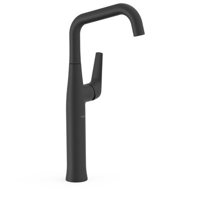 Wastafelkraan Tres Fuji | Opbouw | Mengkraan | Hoog model | 1-hendel | Zwart mat
