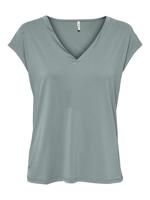 Only Onlfree Life S/s Mod.v-neck Top Jrs Noos T-shirt Korte Mouw Abyss