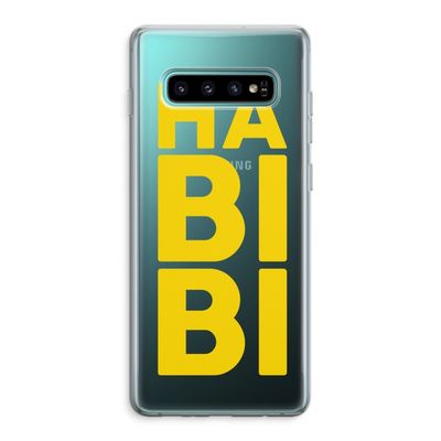 Habibi Blue: Samsung Galaxy S10 Plus Transparant Hoesje