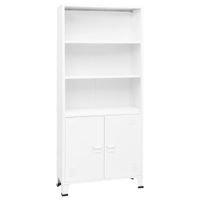 Boekenkast industrieel 80x32x180 cm staal wit