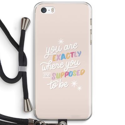 Right Place: iPhone 5 / 5S / SE Transparant Hoesje met koord