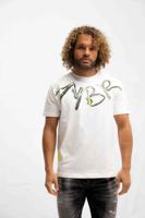 My Brand Signature Scribble T-Shirt Heren Wit/Geel - Maat S - Kleur: WitGeel | Soccerfanshop