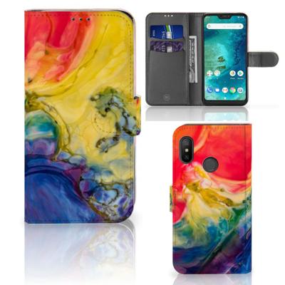 Hoesje Xiaomi Mi A2 Lite Watercolor Dark Hoesje Xiaomi Mi A2 Lite Watercolor Dark