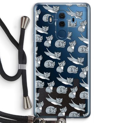 Poezen: Huawei Mate 10 Pro Transparant Hoesje met koord