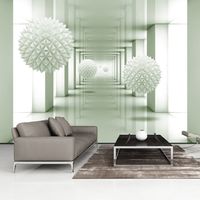 Zelfklevend fotobehang - Groene gang naar de toekomst, 8 maten, premium print