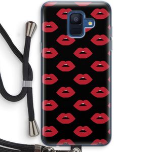 Lips: Samsung Galaxy A6 (2018) Transparant Hoesje met koord