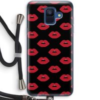 Lips: Samsung Galaxy A6 (2018) Transparant Hoesje met koord