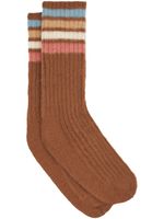 ETRO chaussettes colour block à rayures - Marron