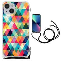 iPhone 14 Plus Doorzichtige Silicone Hoesje Geruit