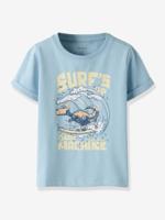 Ruimvallend t-shirt voor jongens met NAME IT-print lichtblauw