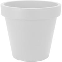 Bloempot/plantenpot voor binnen en buiten - D30 x H26 cm - wit - kunststof Bloempot/plantenpot voor binnen en buiten - D30 x H26 cm - wit - kunststof