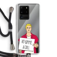 Gimme a call: Samsung Galaxy S20 Ultra Transparant Hoesje met koord