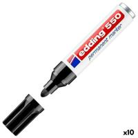 Permanente markeerstift Edding 550 Zwart (10 Stuks)
