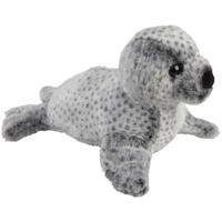 Pluche knuffel zeehonden pup - grijs - 35 cm - zeedieren