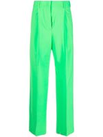 MSGM pantalon de tailleur à taille haute - Vert