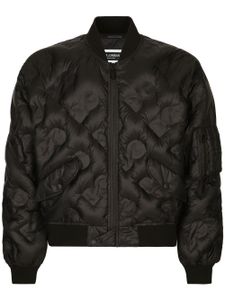 Dolce & Gabbana veste bomber matelassée à logo DG - Noir