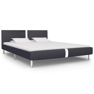 Bedframe kunstleer zwart 120x200 cm