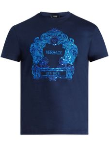 Versace t-shirt Versace Cartouche en coton - Bleu