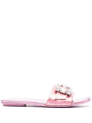 Stuart Weitzman chaussons à boucle - Rose