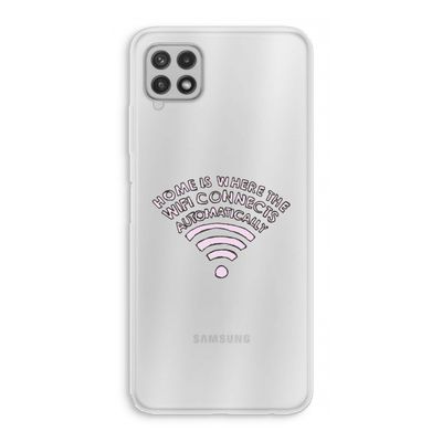 Home Is Where The Wifi Is: Samsung Galaxy A22 4G Transparant Hoesje
