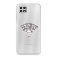 Home Is Where The Wifi Is: Samsung Galaxy A22 4G Transparant Hoesje